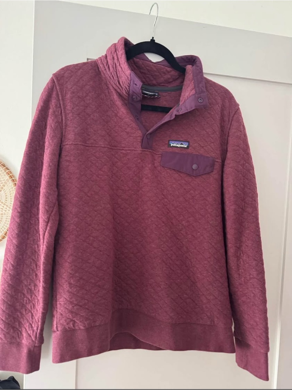 Patagonia Quilted Snap Pullover - Rose-Mauve